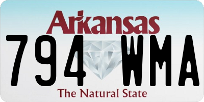 AR license plate 794WMA