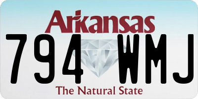 AR license plate 794WMJ