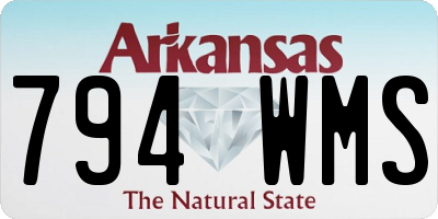 AR license plate 794WMS