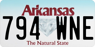 AR license plate 794WNE