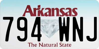 AR license plate 794WNJ