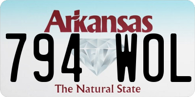 AR license plate 794WOL