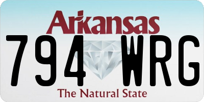 AR license plate 794WRG