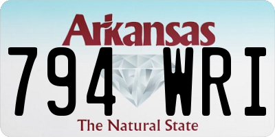 AR license plate 794WRI