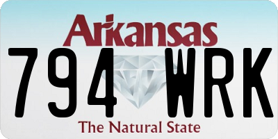 AR license plate 794WRK