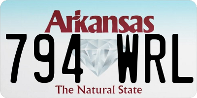 AR license plate 794WRL