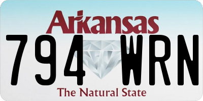 AR license plate 794WRN