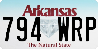 AR license plate 794WRP