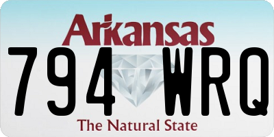 AR license plate 794WRQ