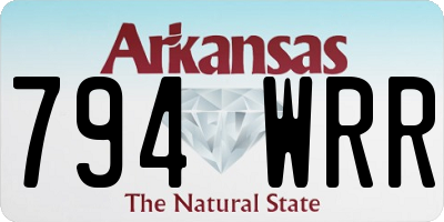 AR license plate 794WRR