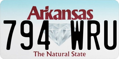 AR license plate 794WRU