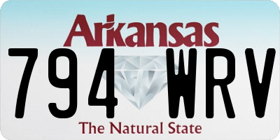 AR license plate 794WRV