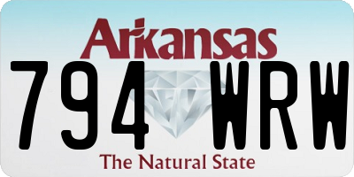AR license plate 794WRW