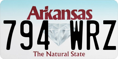 AR license plate 794WRZ