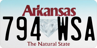 AR license plate 794WSA