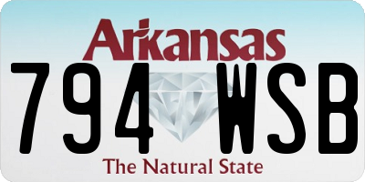 AR license plate 794WSB