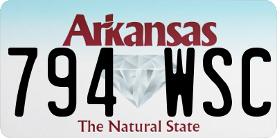 AR license plate 794WSC