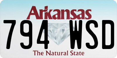 AR license plate 794WSD