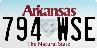 AR license plate 794WSE