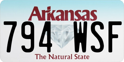 AR license plate 794WSF