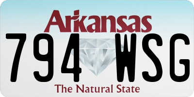 AR license plate 794WSG