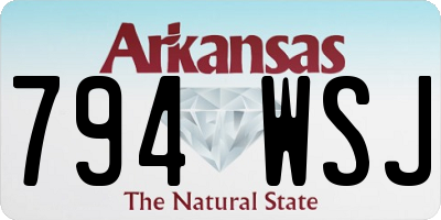 AR license plate 794WSJ