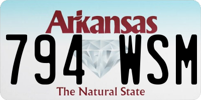 AR license plate 794WSM