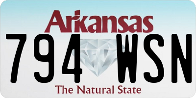 AR license plate 794WSN