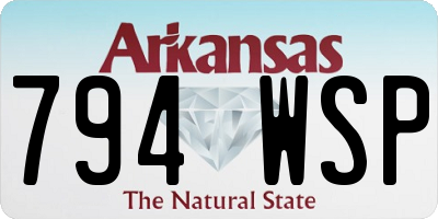 AR license plate 794WSP