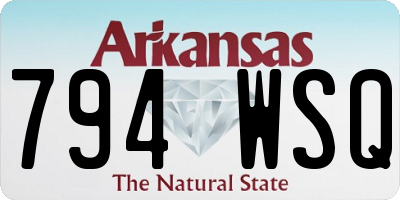 AR license plate 794WSQ