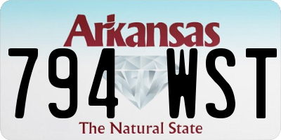 AR license plate 794WST