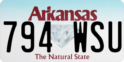AR license plate 794WSU