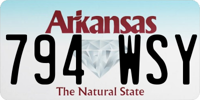 AR license plate 794WSY