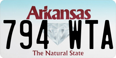 AR license plate 794WTA