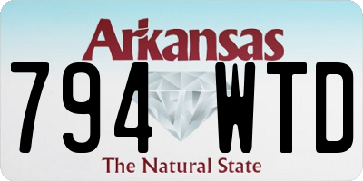 AR license plate 794WTD