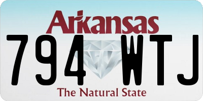 AR license plate 794WTJ