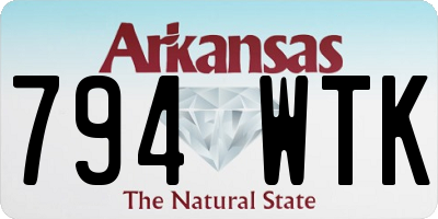 AR license plate 794WTK