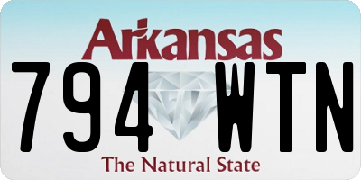 AR license plate 794WTN