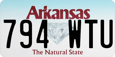 AR license plate 794WTU