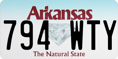 AR license plate 794WTY