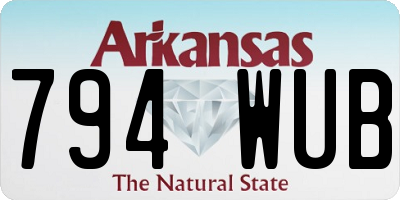 AR license plate 794WUB