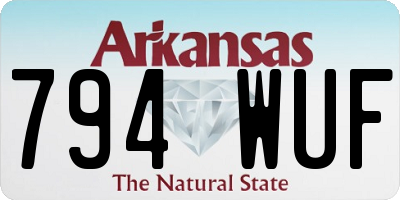 AR license plate 794WUF