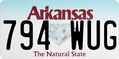 AR license plate 794WUG