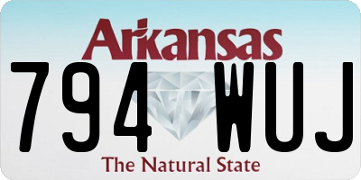 AR license plate 794WUJ