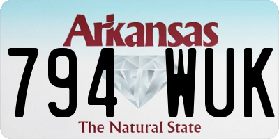 AR license plate 794WUK