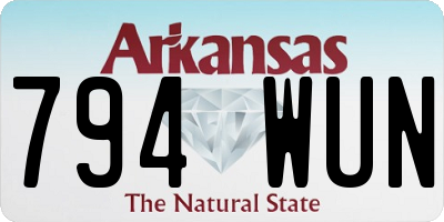 AR license plate 794WUN