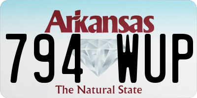 AR license plate 794WUP