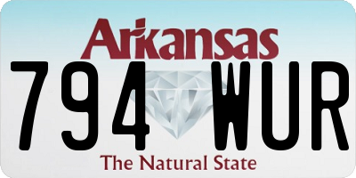 AR license plate 794WUR