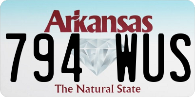 AR license plate 794WUS