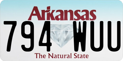 AR license plate 794WUU